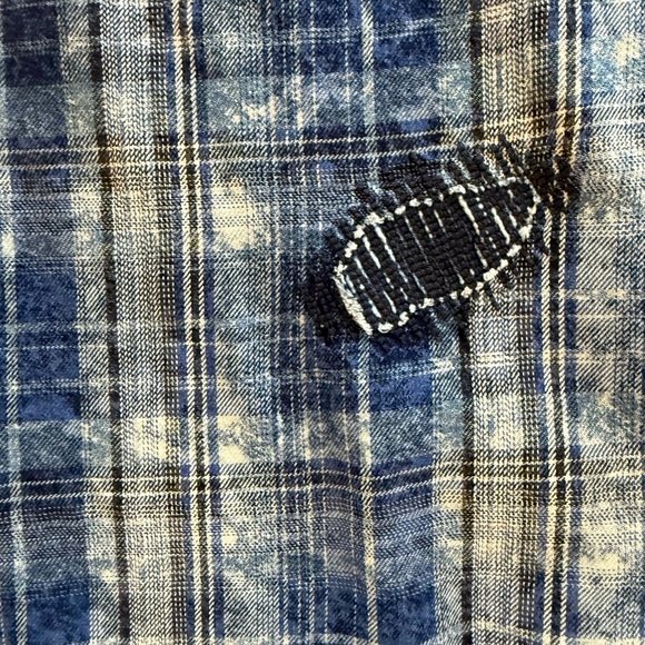 Affliction Men's Buckle Black Premium Blue Black Plaid Button Up Shirt XL - Picture 5 of 8